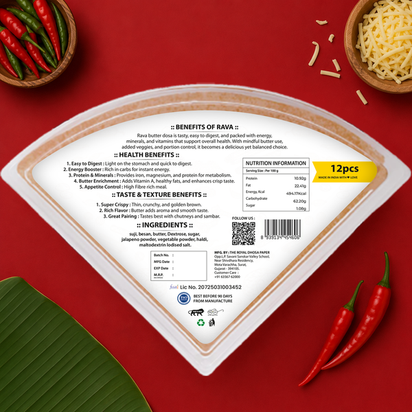 Cheese Chilli Paper Dosa – Ready-to-Eat