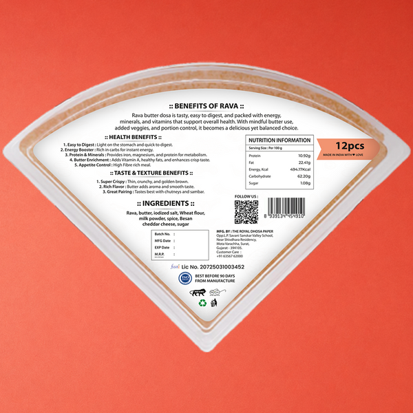 Extra Cheese Paper Dosa – Ready-to-Eat