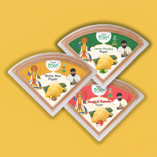 Tangy & Zesty Trio – 3 Flavours Ready-to-Eat Paper Dosa | Lemon Pudina, Nimbu Mari & Tangy Tomato
