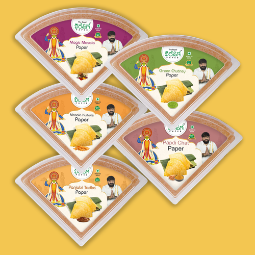 Chaat Masala Carnival – 5 Flavours Ready-to-Eat Paper Dosa | Magic Masala, Green Chutney, Masala Kurkure, Papdi Chaat & Punjabi Tadka