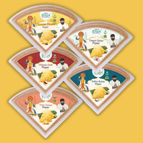 Cheese Kingdom – 5 Flavours Ready-to-Eat Paper Dosa | Cheese Masti, Cheese Chilli, Extra Cheese, Cream & Onion & Salty Butter