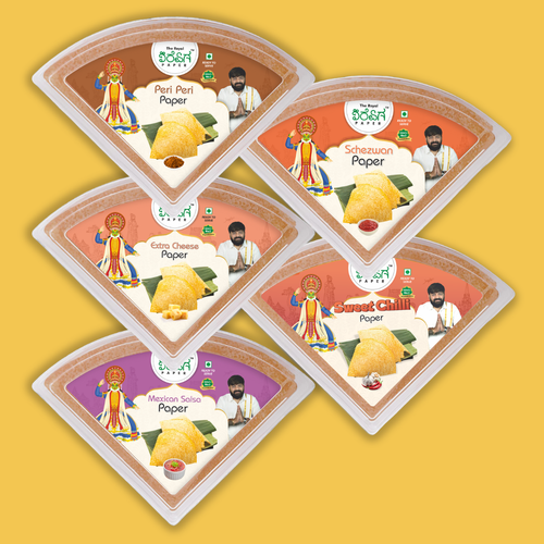 Sweet & Spicy Fusion – 5 Flavours Ready-to-Eat Paper Dosa | Peri Peri, Schezwan, Extra Cheese, Sweet Chilli & Mexican Salsa